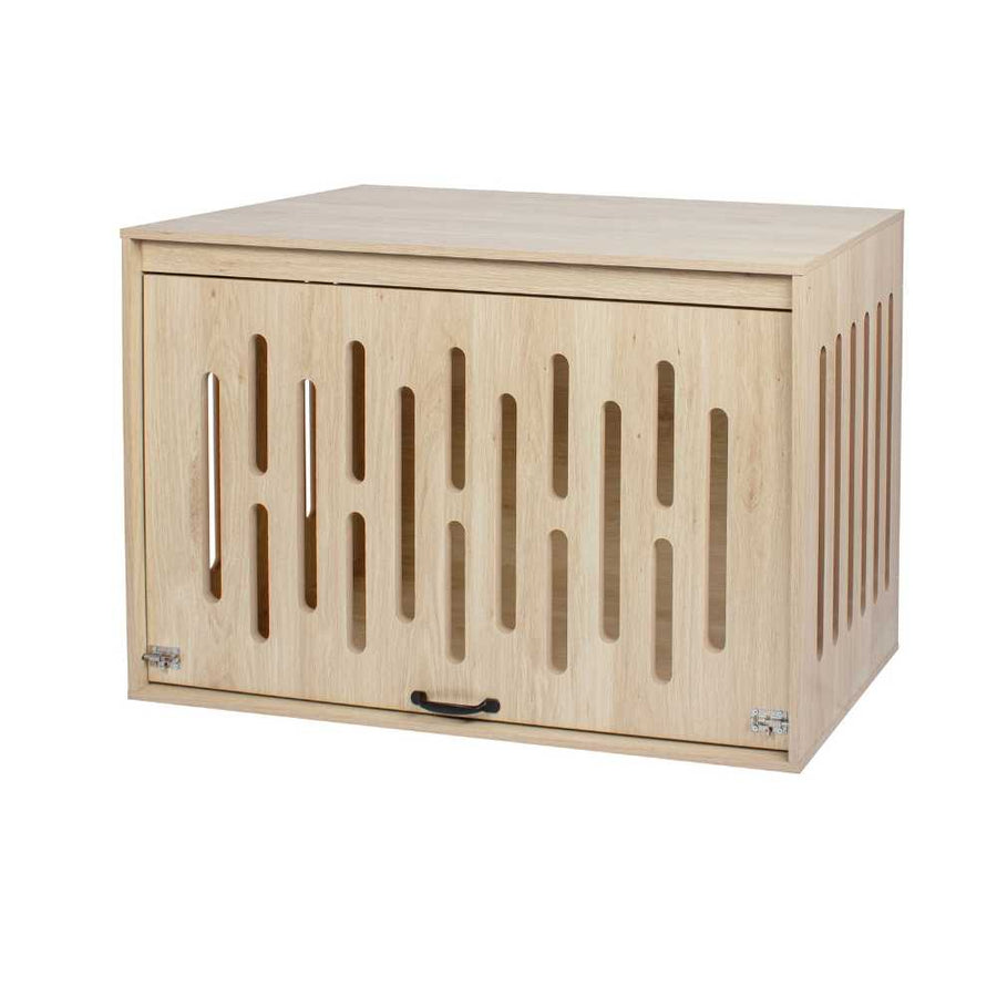 Wooden Dog Crate with Slide-Up Door