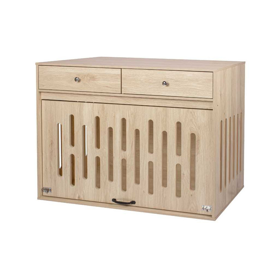 Furniture Style Dog Crate with Storage Drawers
