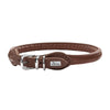 Hunter Rolled Soft Leather Dog Collar, Brown