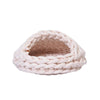 Michu Chunky Knit Soft Cat Bed Cave, Cream