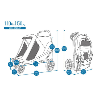 Ibiyaya Grand Cruiser Large Dog Stroller
