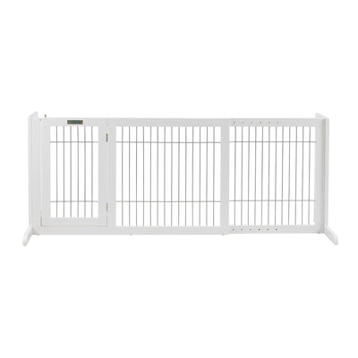Freestanding Retractable Dog Barrier with Gate