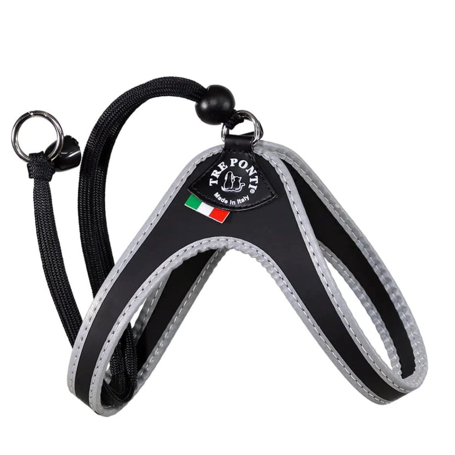 Tre Ponti Genesis Adjustable Step In Harness For Dogs And Cats, Black