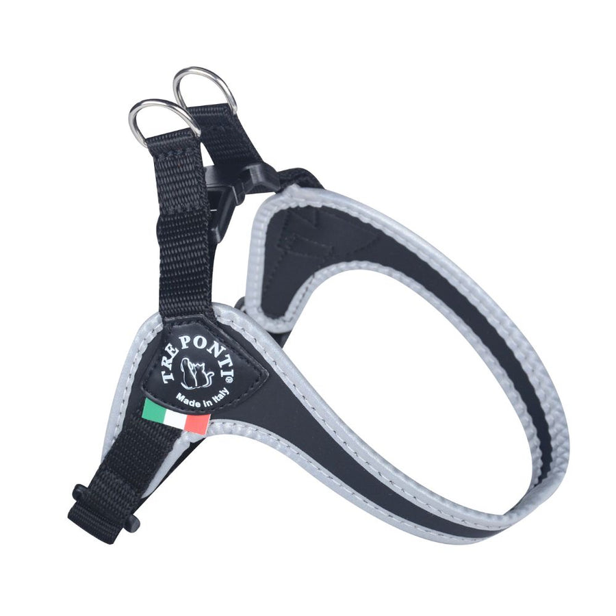 Tre Ponti Genesis Adjustable Girth Easy Fit Pet Harness, Black