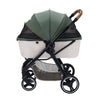 Ibiyaya Retro Luxe Pet Stroller for Cats & Dogs Up to 25Kg, Soft Sage