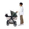 Ibiyaya Retro Luxe Pet Stroller for Cats & Dogs Up to 25Kg, Soft Sage