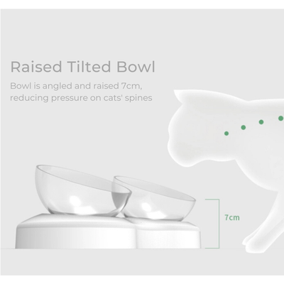 Elspet Pet Feeder Elspet Adjustable Double Raised Cat Bowl