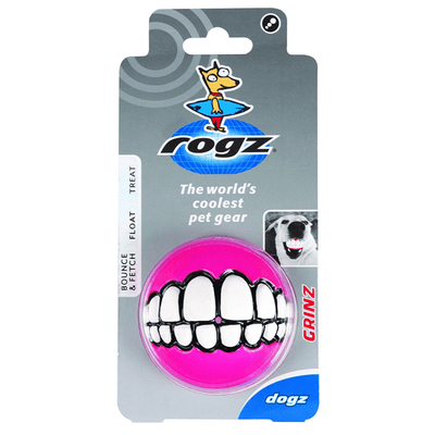 Rogz Dog Toy Rogz Grinz Dog Ball Toy, Pink