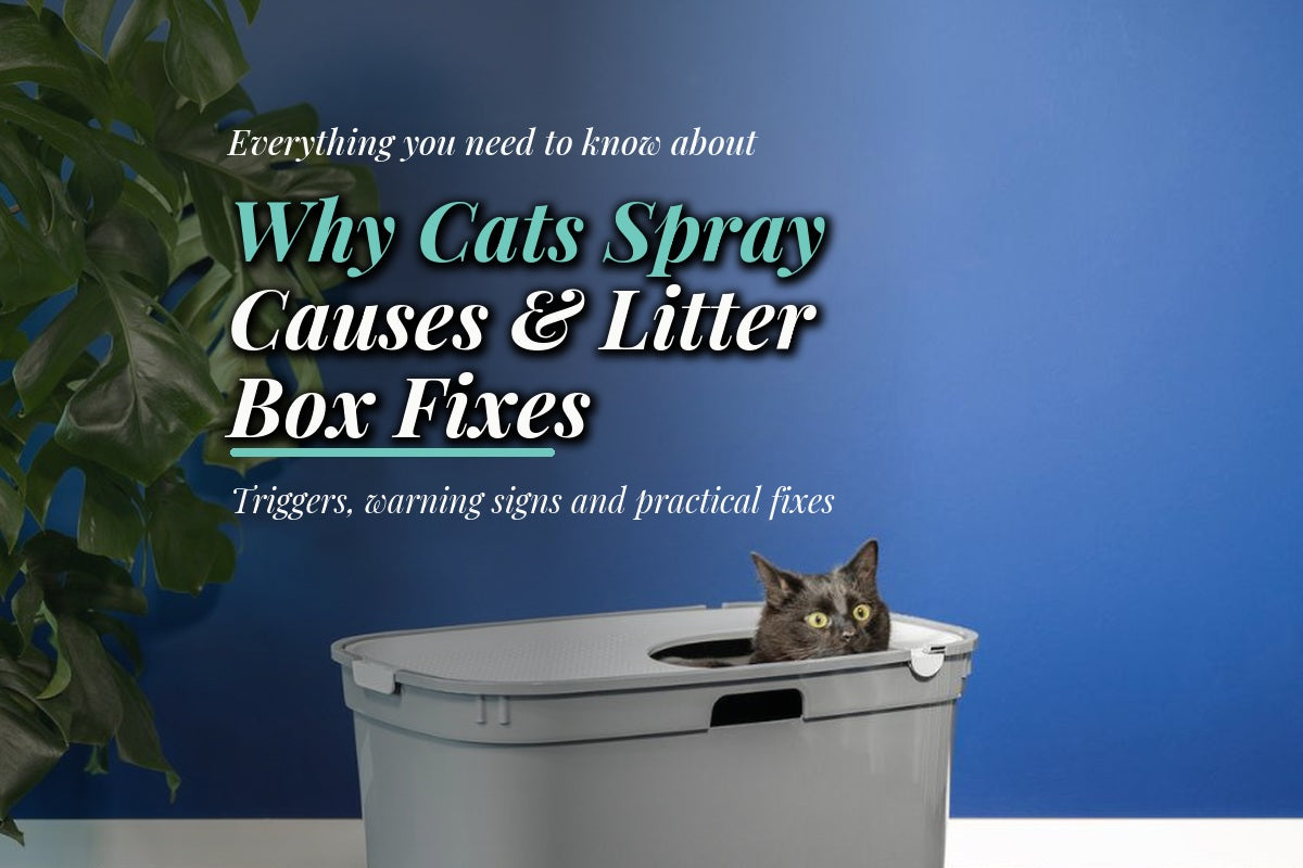 Why cats spray and how the right litter box can help stop cat spraying