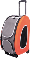 Ibiyaya EVA 4-in-1 Combo Pet Carrier on Wheels, Tangerine
