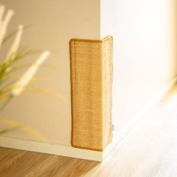 Sisal Corner Wall Scratcher Encourages Your Cat to Scratch & Stretch