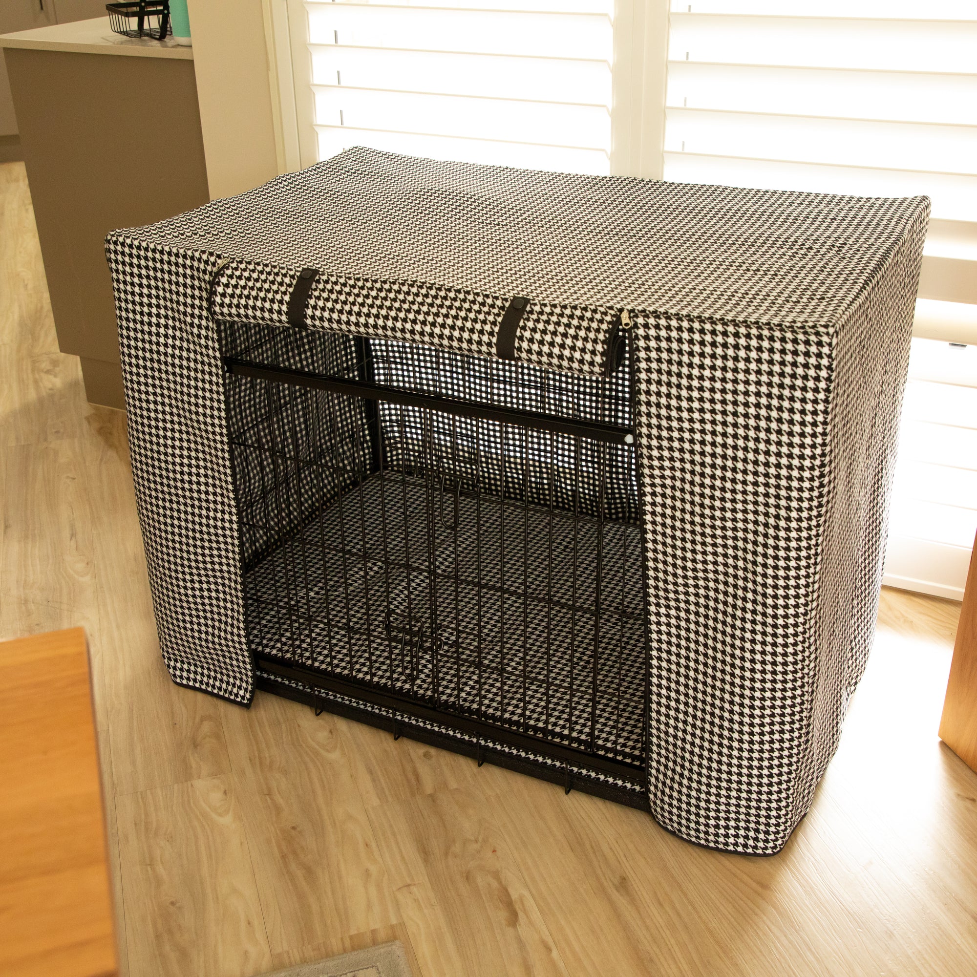 Luxury Dog Crate Mattress, Houndstooth1