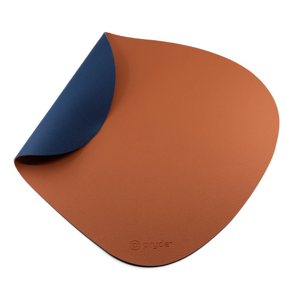 Reversible Cat and Dog Food Mat, Chestnut-Navy