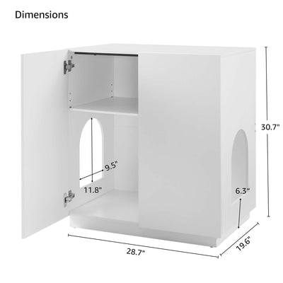 Loft Cat Litter Cabinet, White