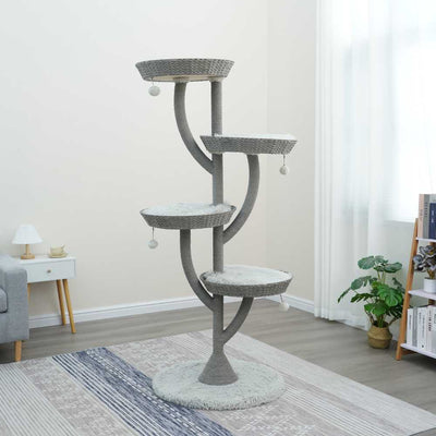 Arcat Oasis Cat Tree with Wicker Baskets