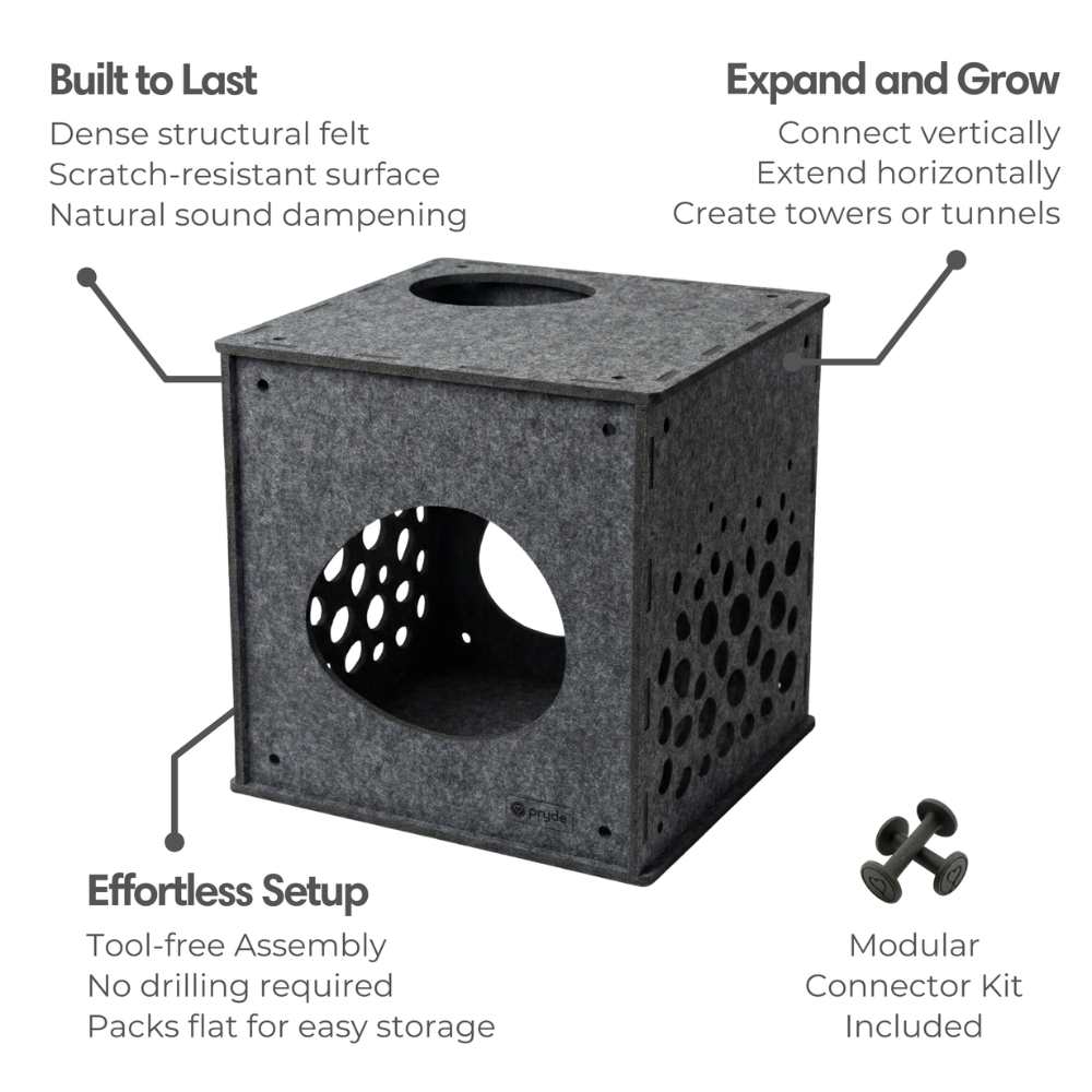 Modular Cat Cube, Charcoal