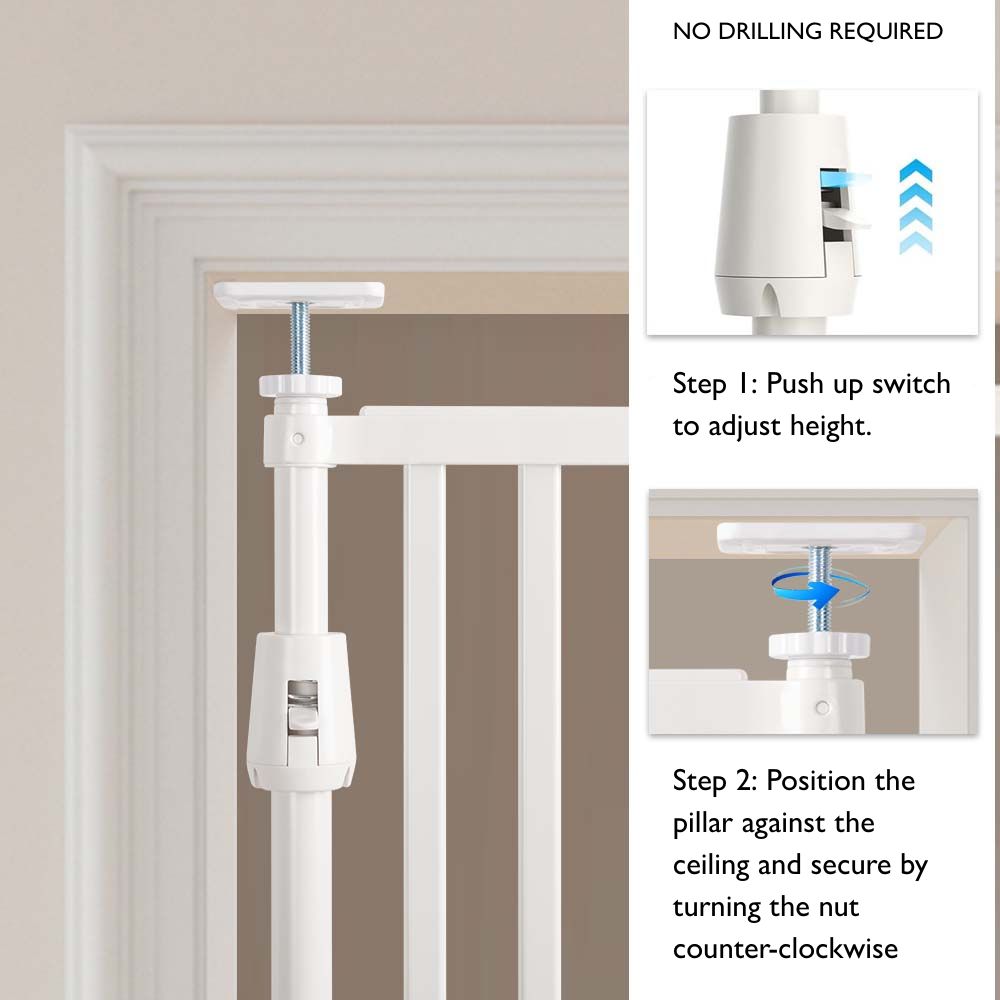 Extra Tall Retractable Pet Gate for Dogs & Cats