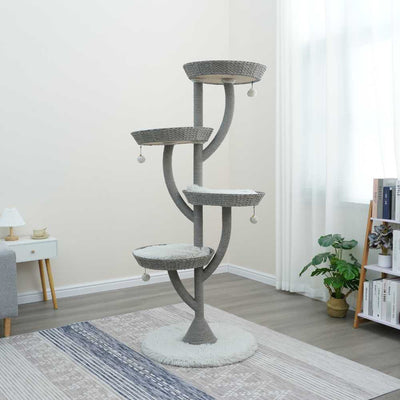 Arcat Oasis Cat Tree with Wicker Baskets