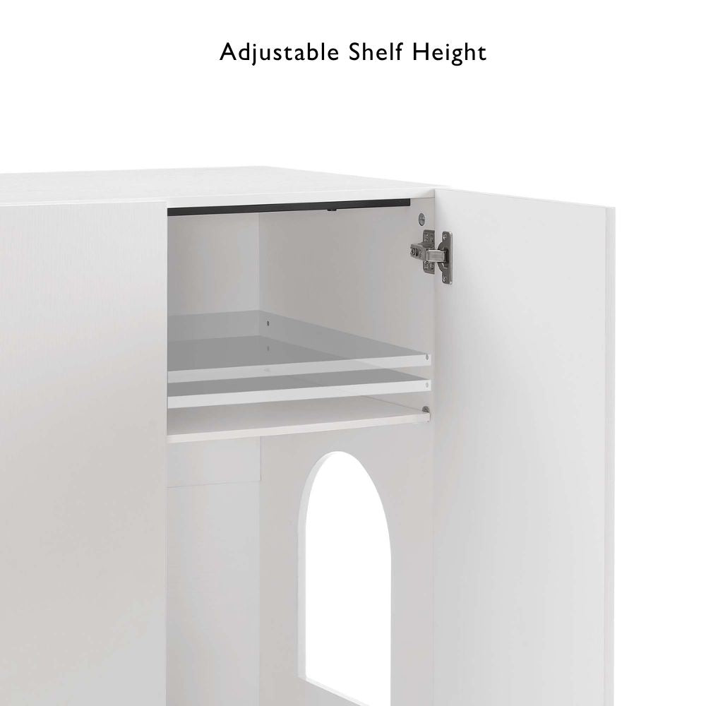 Loft Cat Litter Cabinet, White