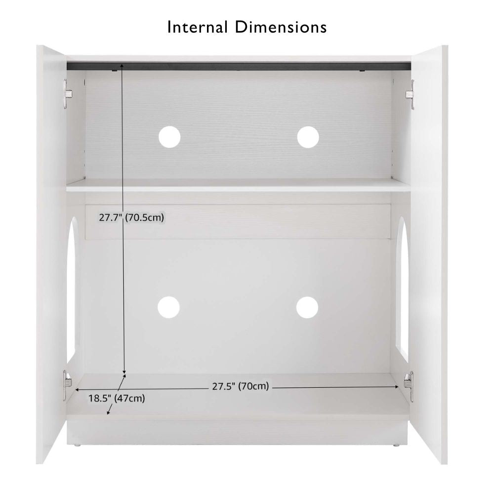 Loft Cat Litter Cabinet, White