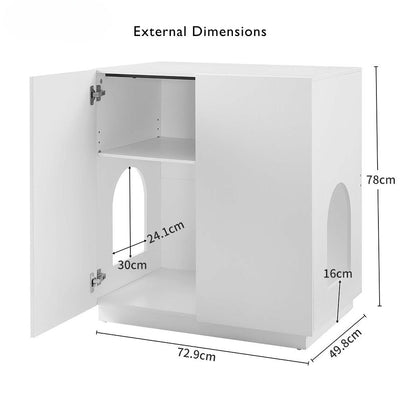 Loft Cat Litter Cabinet, White