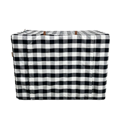 Premium Dog Crate Cover, Black and White Check