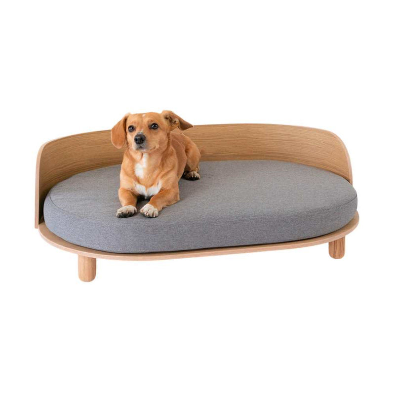 Modern Wooden Dog Bed with Orthopaedic Cushion