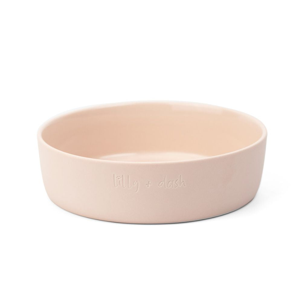 Large Ceramic Dog Bowl, Rose Quartz