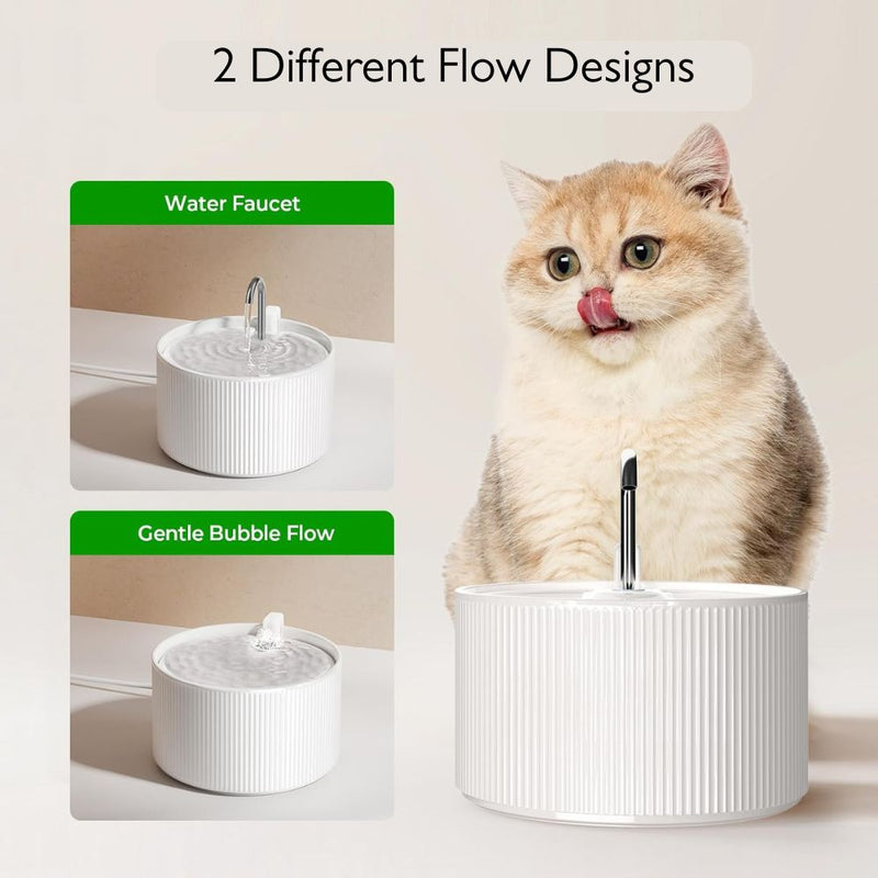 Ecoflow Ceramic Cat Water Fountain | Plug-In