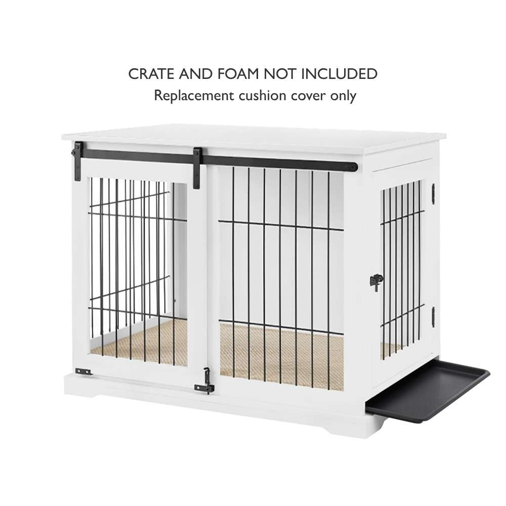 Replacement Cushion Cover for Sliding Door Dog Crate, White