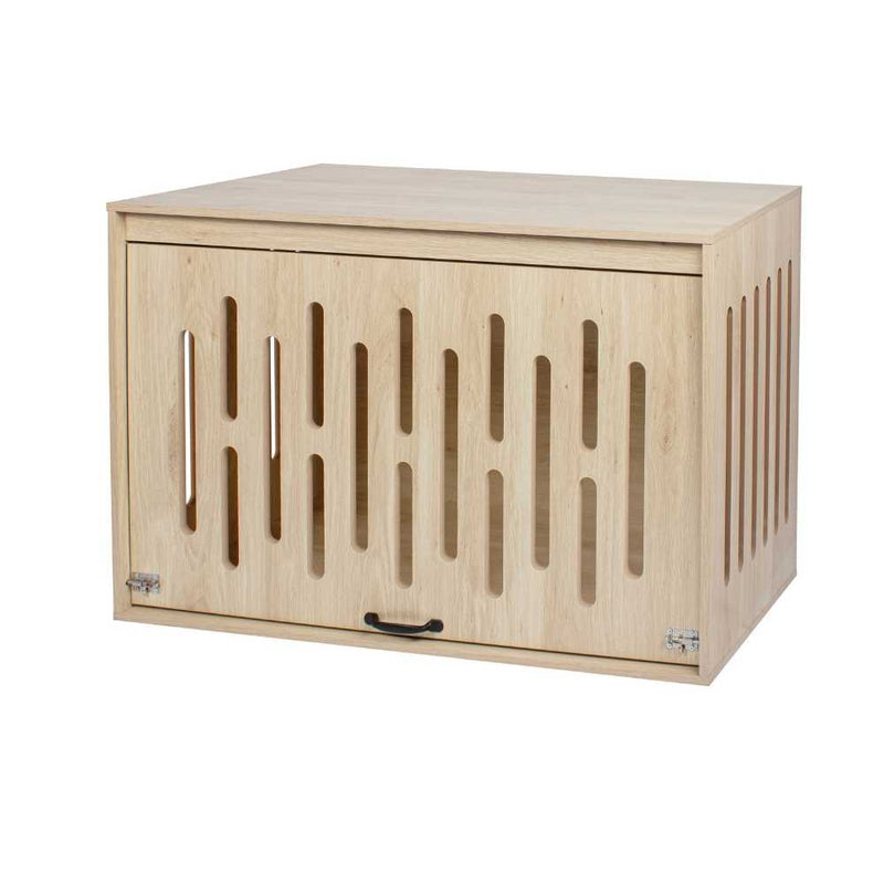 Wooden Dog Crate with Slide-Up Door