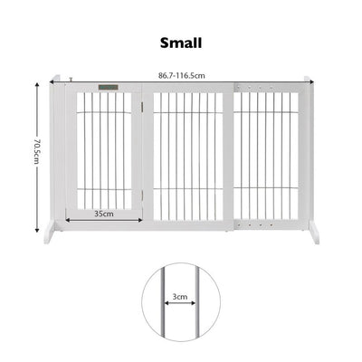 Freestanding Retractable Dog Barrier with Gate