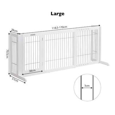 Freestanding Retractable Dog Barrier with Gate