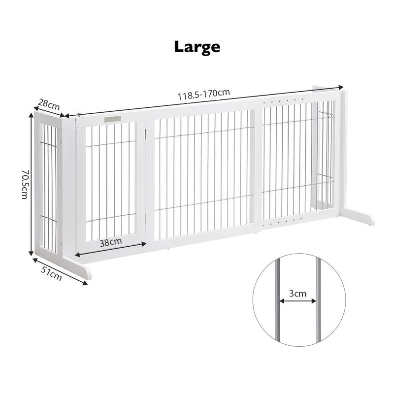 Freestanding Retractable Dog Barrier with Gate