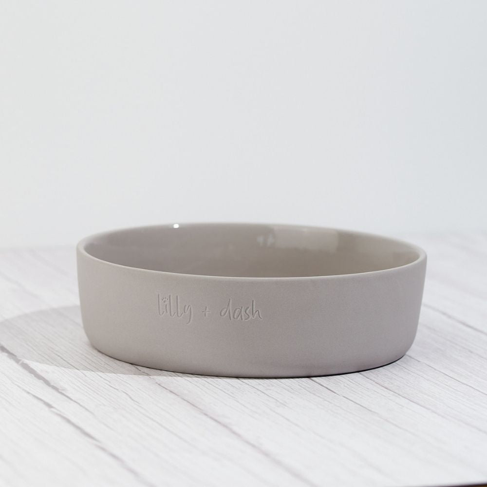Ceramic Dog Bowl, Slate