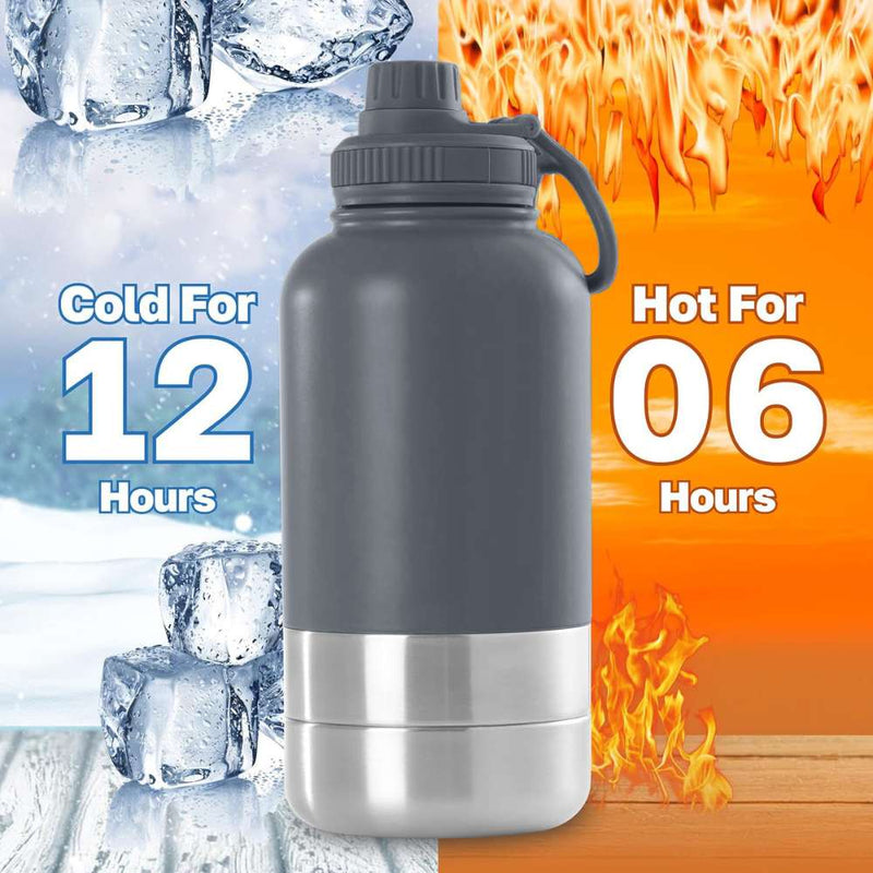 Portable 3-in-1 Insulated Dog Water Bottle