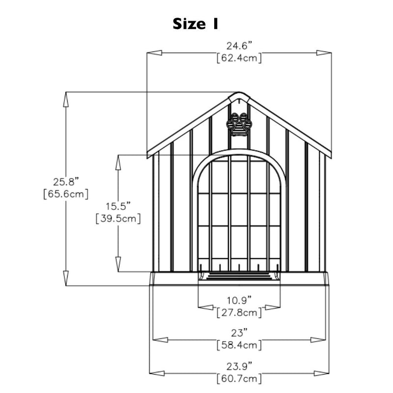Plastic Gable Roof Dog House