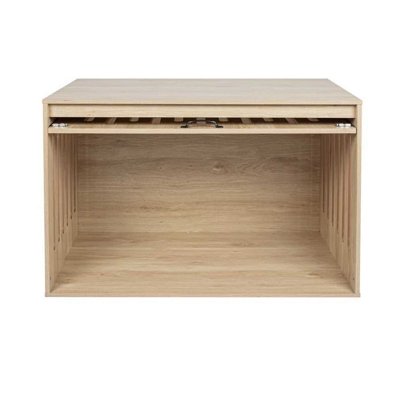 Wooden Dog Crate with Slide-Up Door
