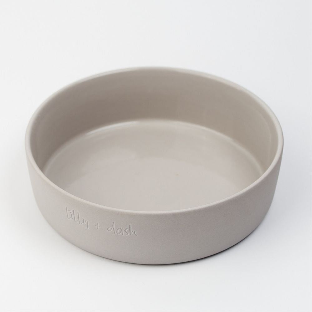 Ceramic Dog Bowl, Slate