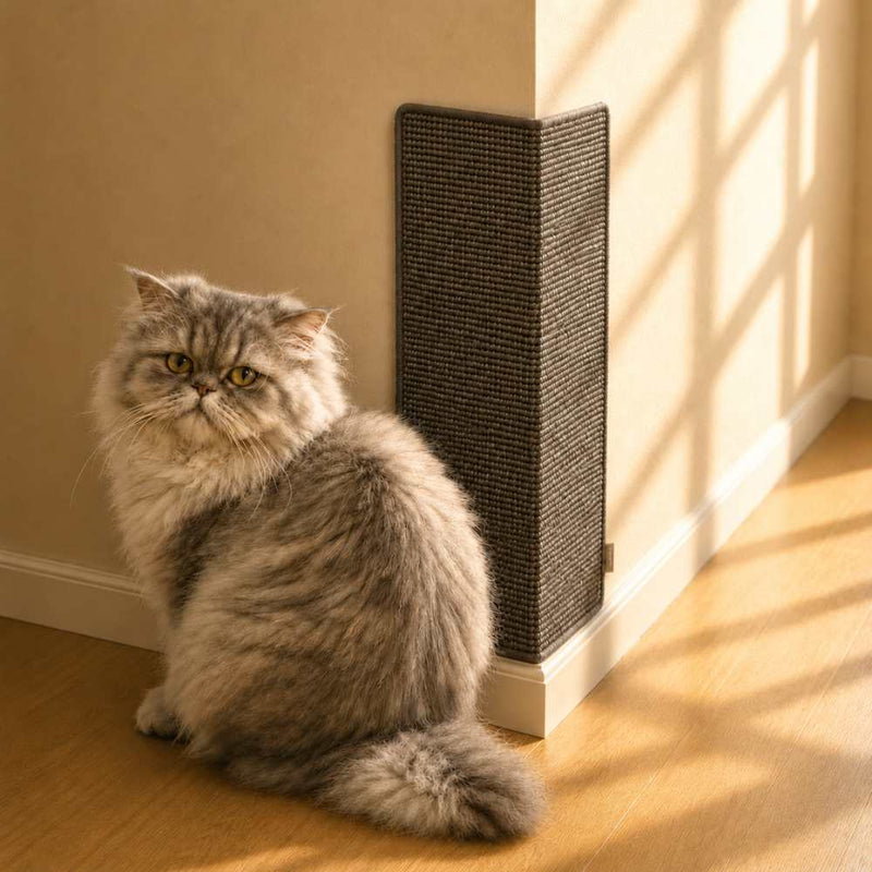 Sisal Corner Wall Scratcher - Moon Grey