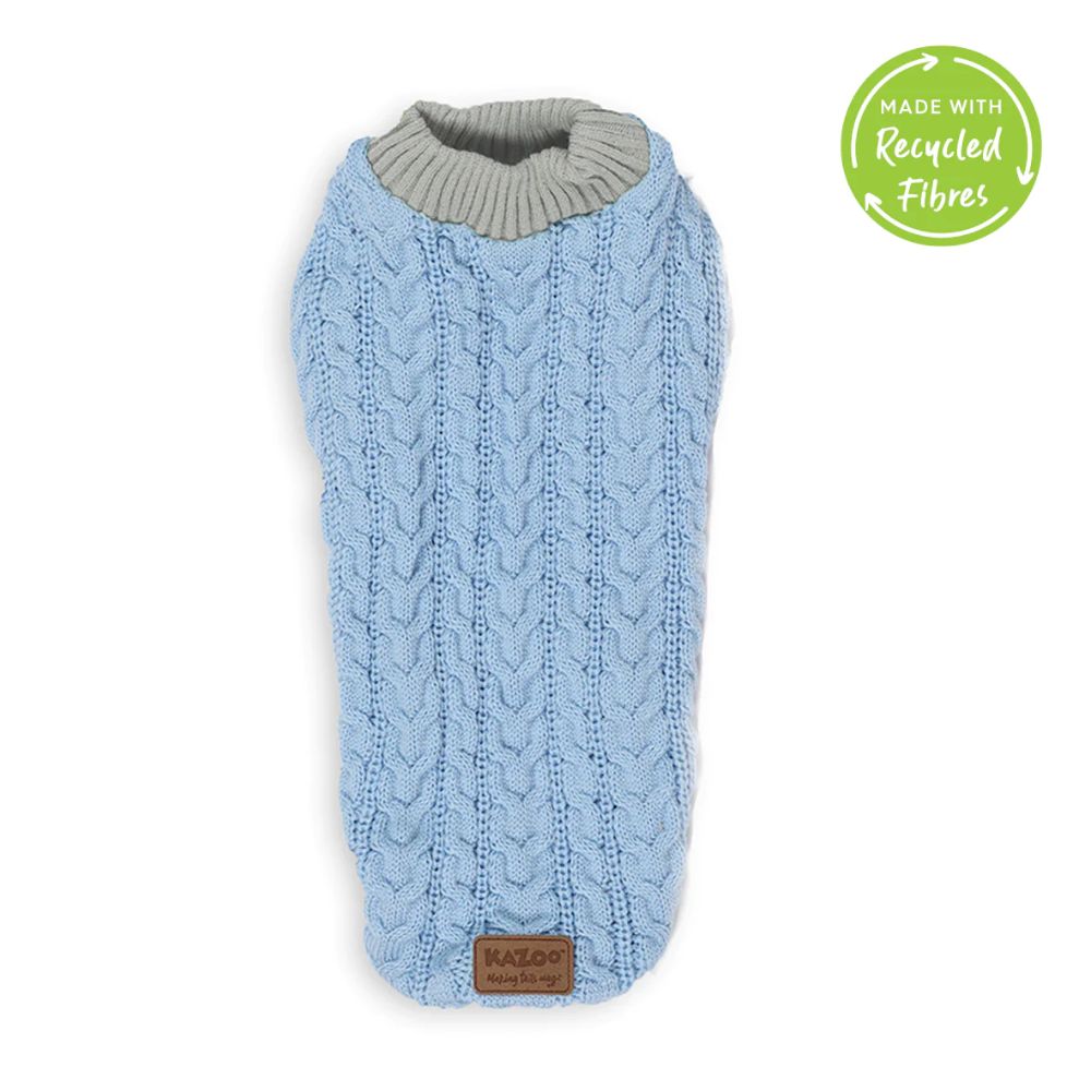 Blue Cloud Knitted Dog Jumper