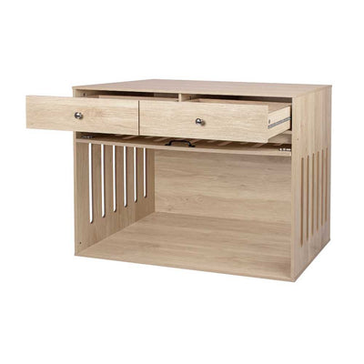 Furniture Style Dog Crate with Storage Drawers
