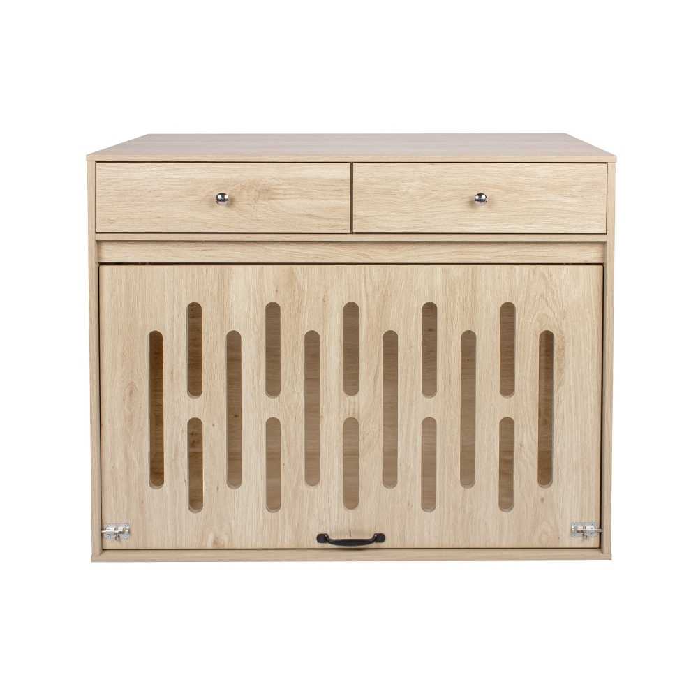 Furniture Style Dog Crate with Storage Drawers
