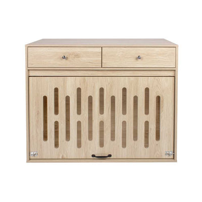 Furniture Style Dog Crate with Storage Drawers