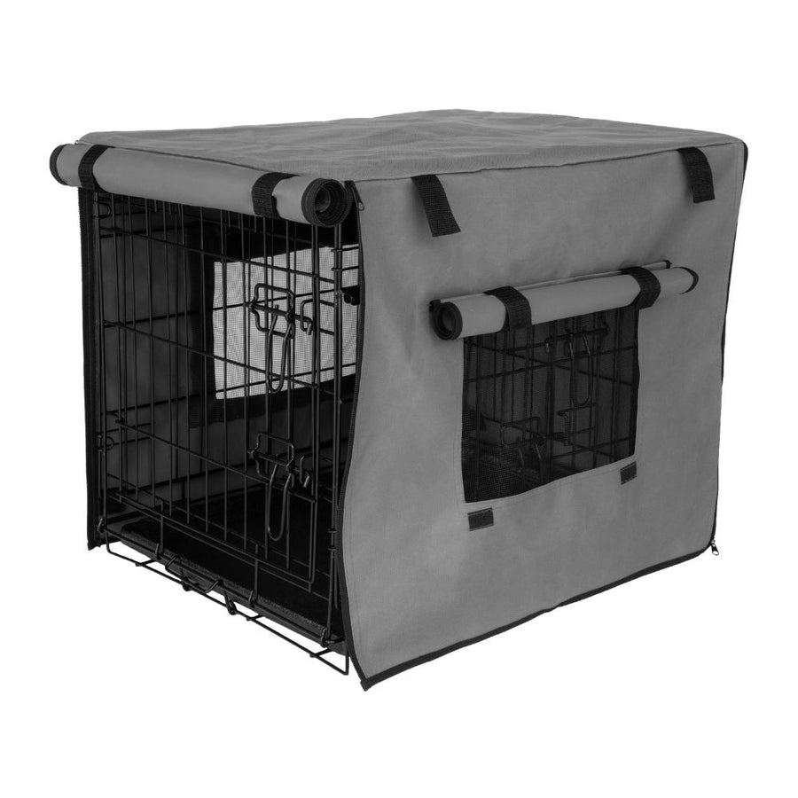 Dog Crate Cover with Windows, Grey
