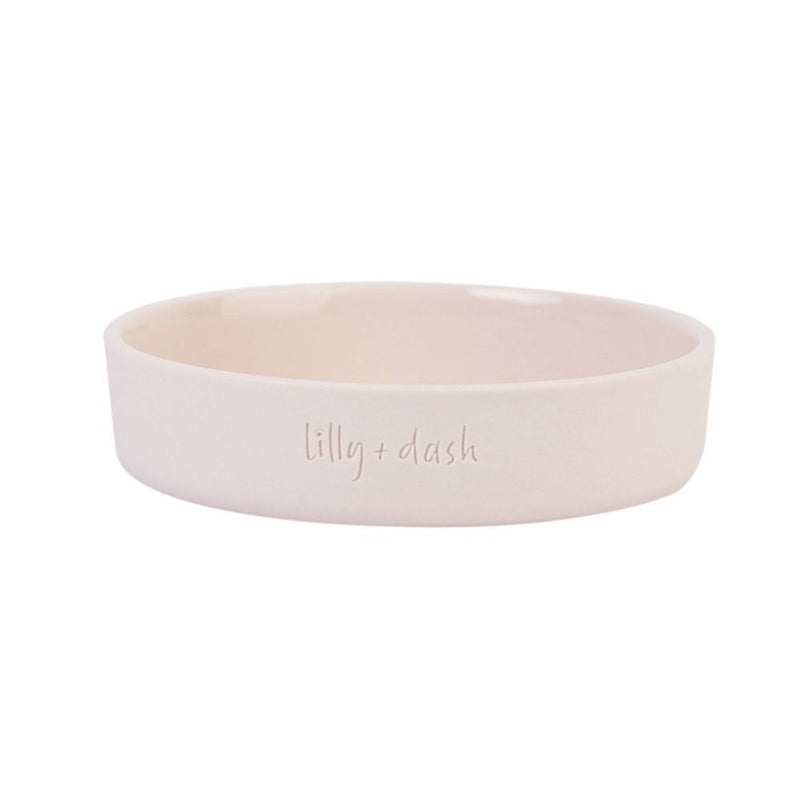 Ceramic Cat Bowl, Rose Quartz