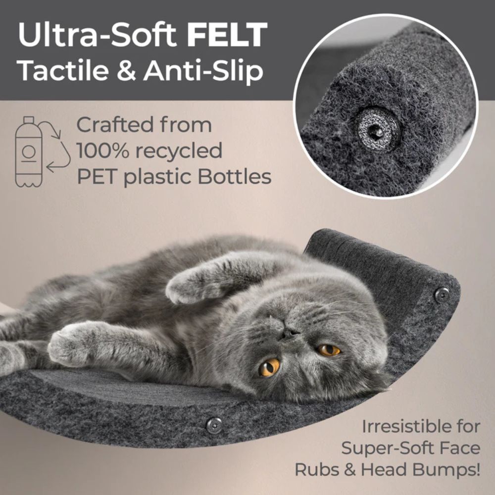 Cat Climber Set of 4 Shelves, Charcoal