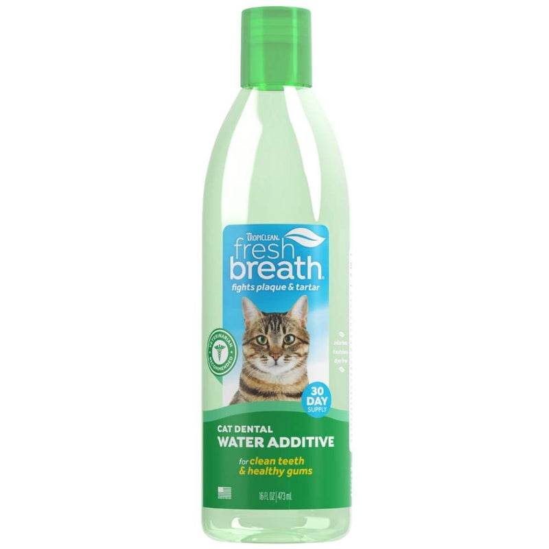 TropiClean Fresh Breath Dental Health Solution for Cats 473mL
