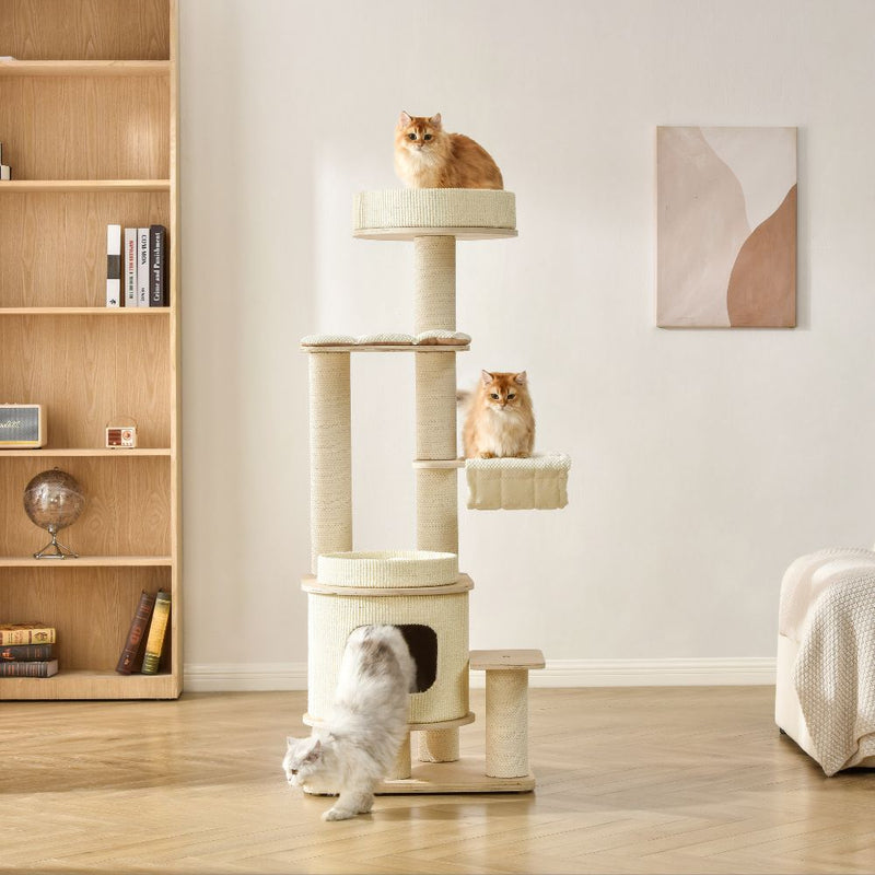 Michu Luna Solid Wood Cat Nest Tree