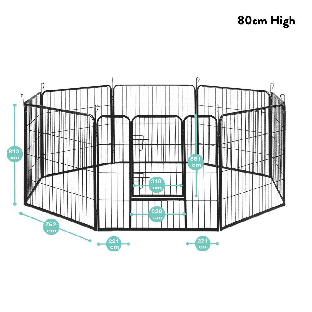 Dog Playpen - Heavy Duty 8 Panel Enclosure
